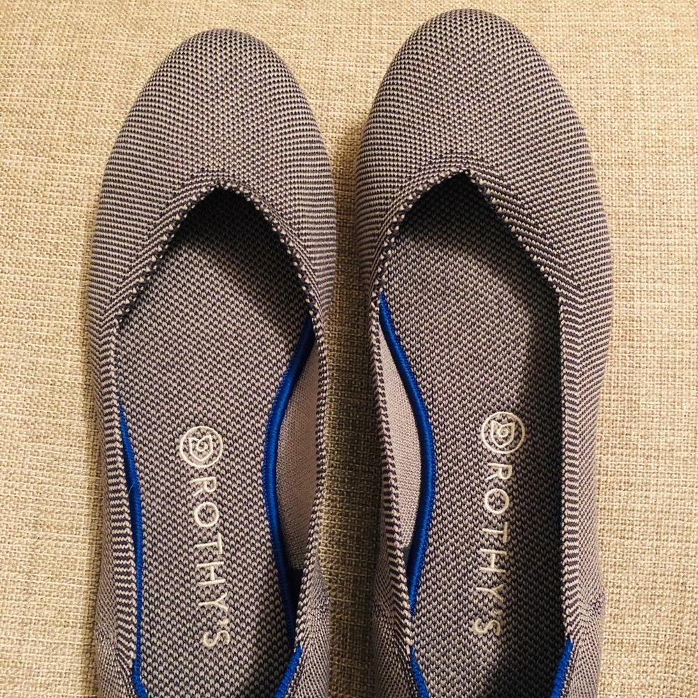 Grey & Orange Rothys 10, Excellent Used Condition